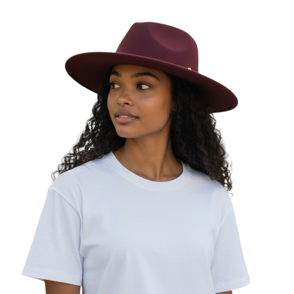 Wool Coal Headwear western boho bohemian Fedora Hat